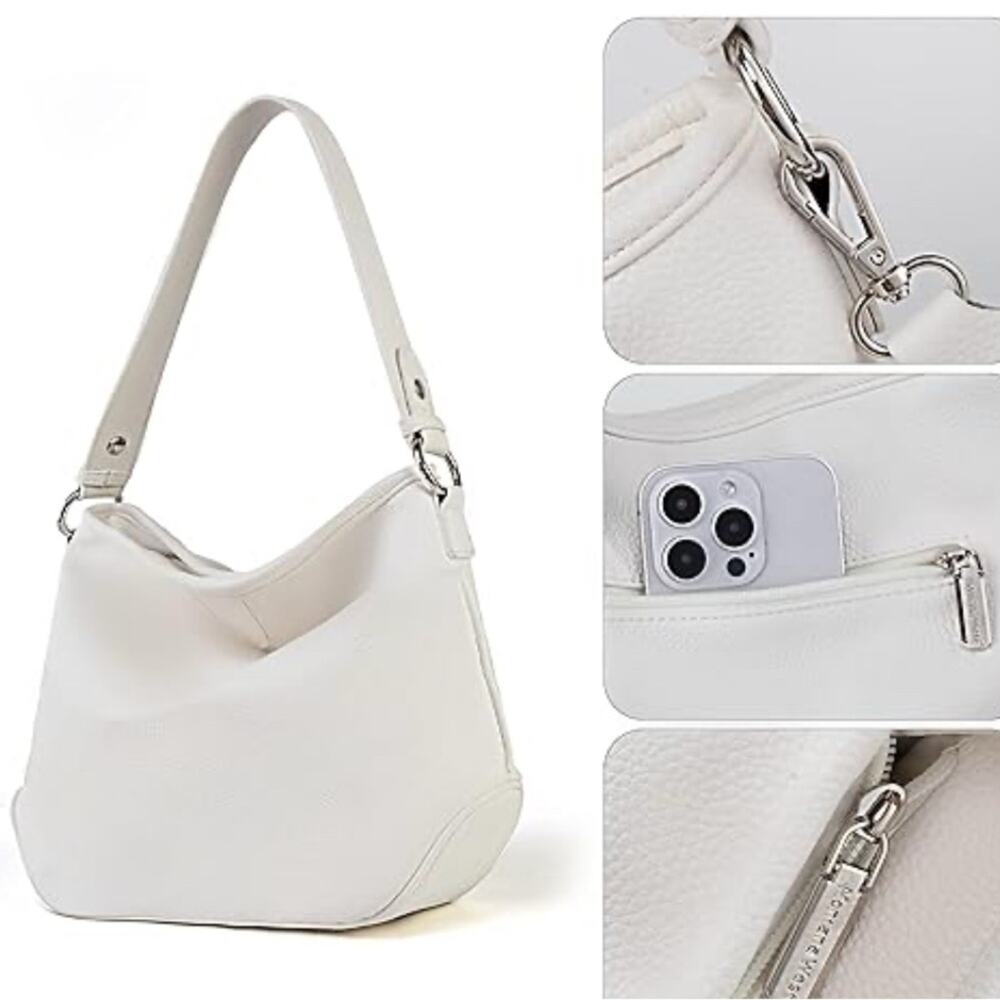 UEC IVORY WINTER WHITE Montana West Medium Hobo Bag
